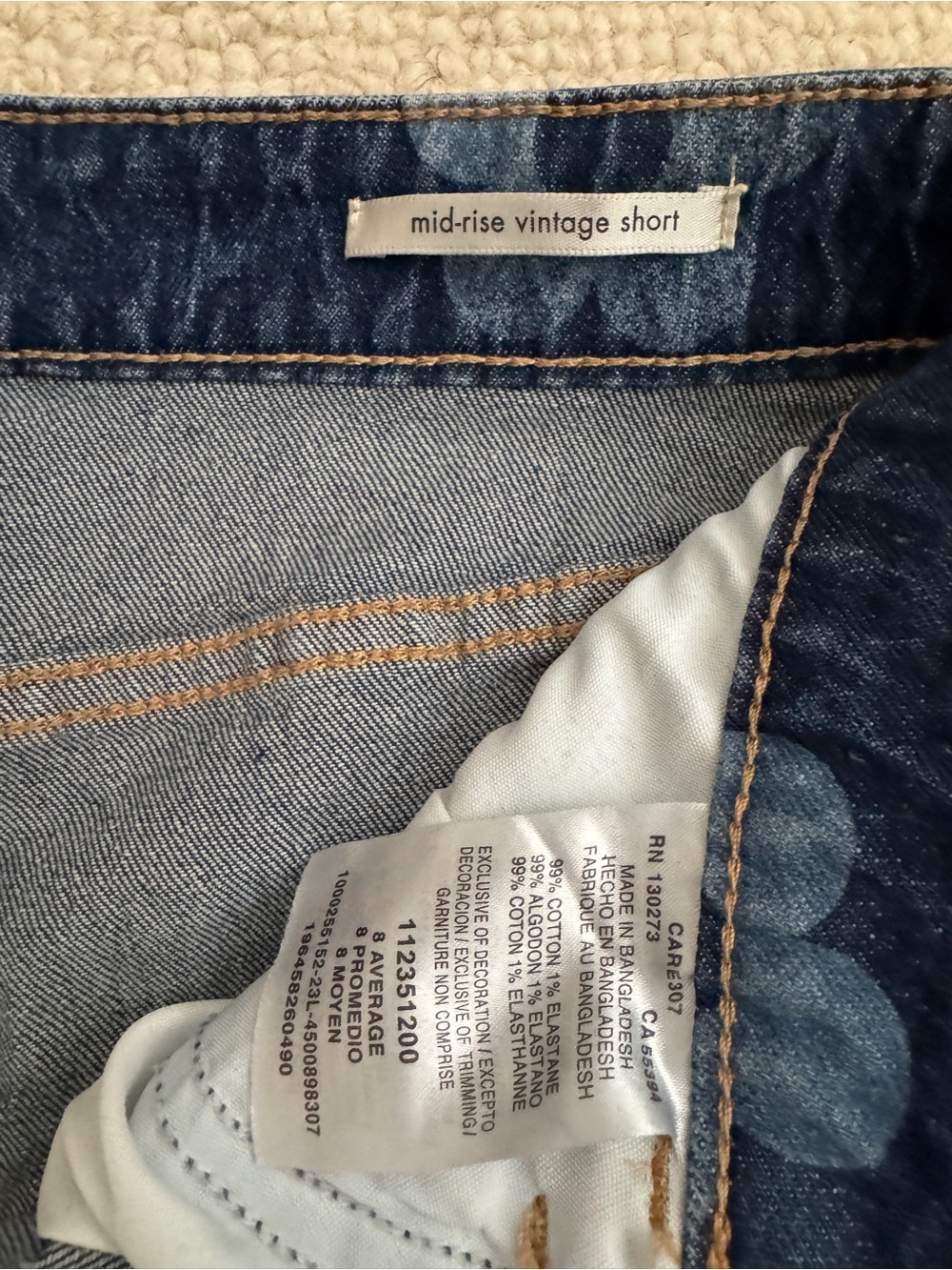 Wrangler Denim Shorts with Light Blue Floral Print - Picture 3 of 3